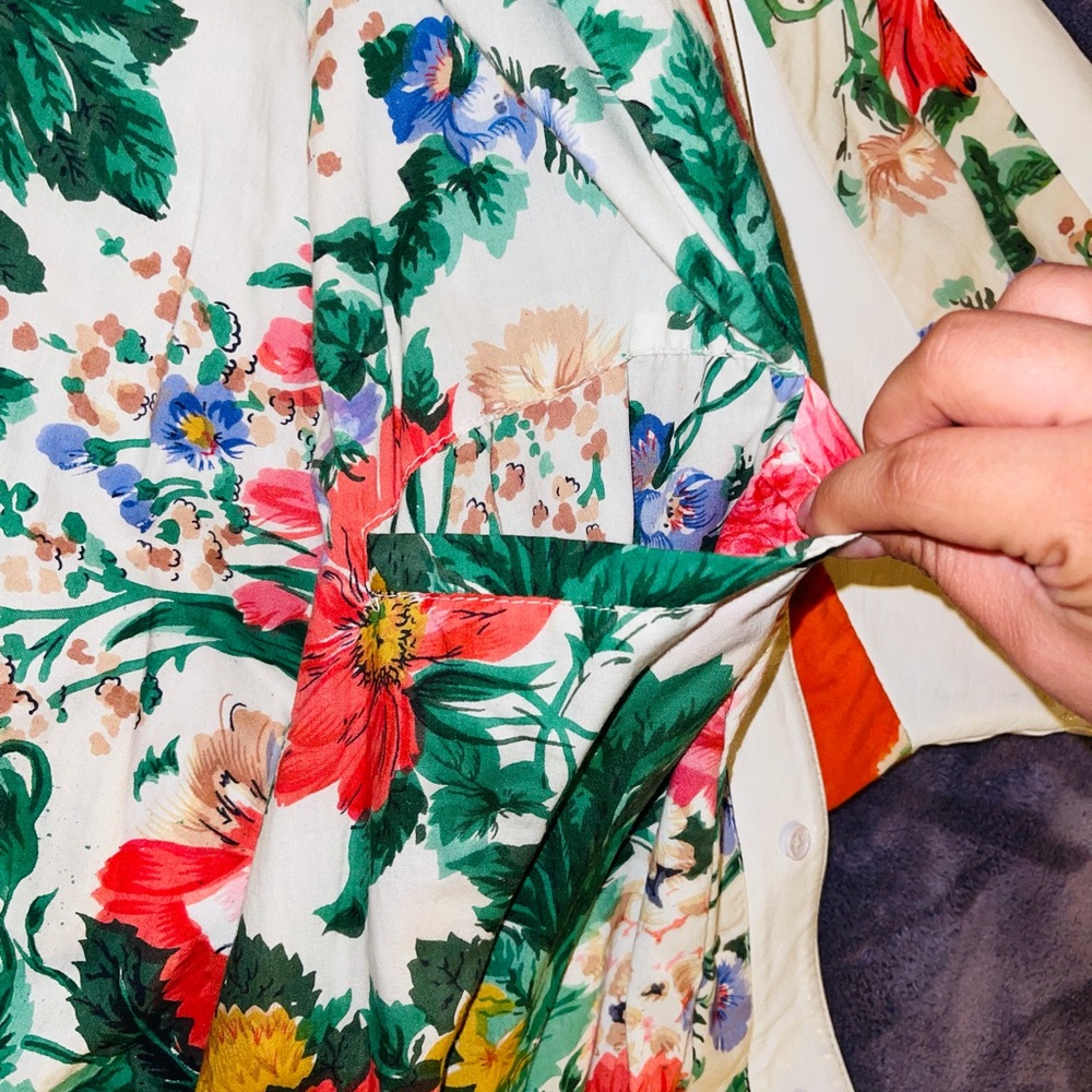 Vintage Oversized Leather Foral Jacket - Picture 8 of 8